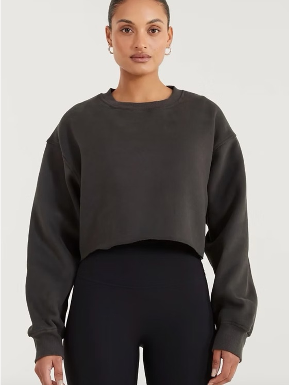 Cropped Sweatshirt - Charcoal